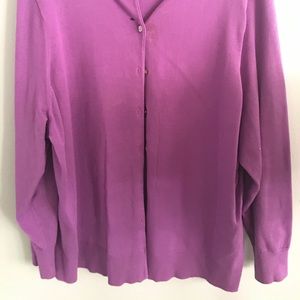 Lands end purple cardigan. 2x